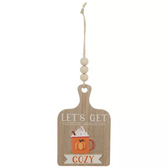 Let's Get Cozy Cutting Board Ornament
