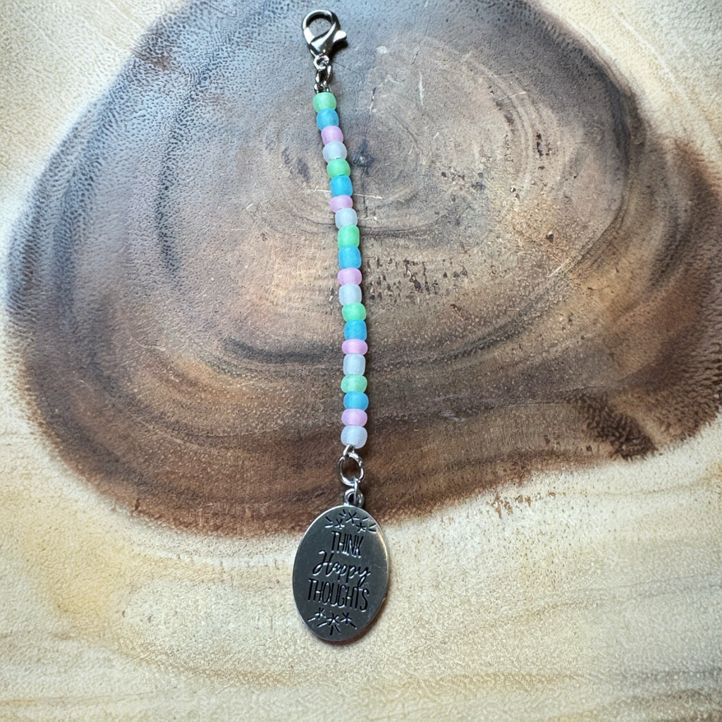Inga Ann's Keychain Charm - Think Happy Thoughts