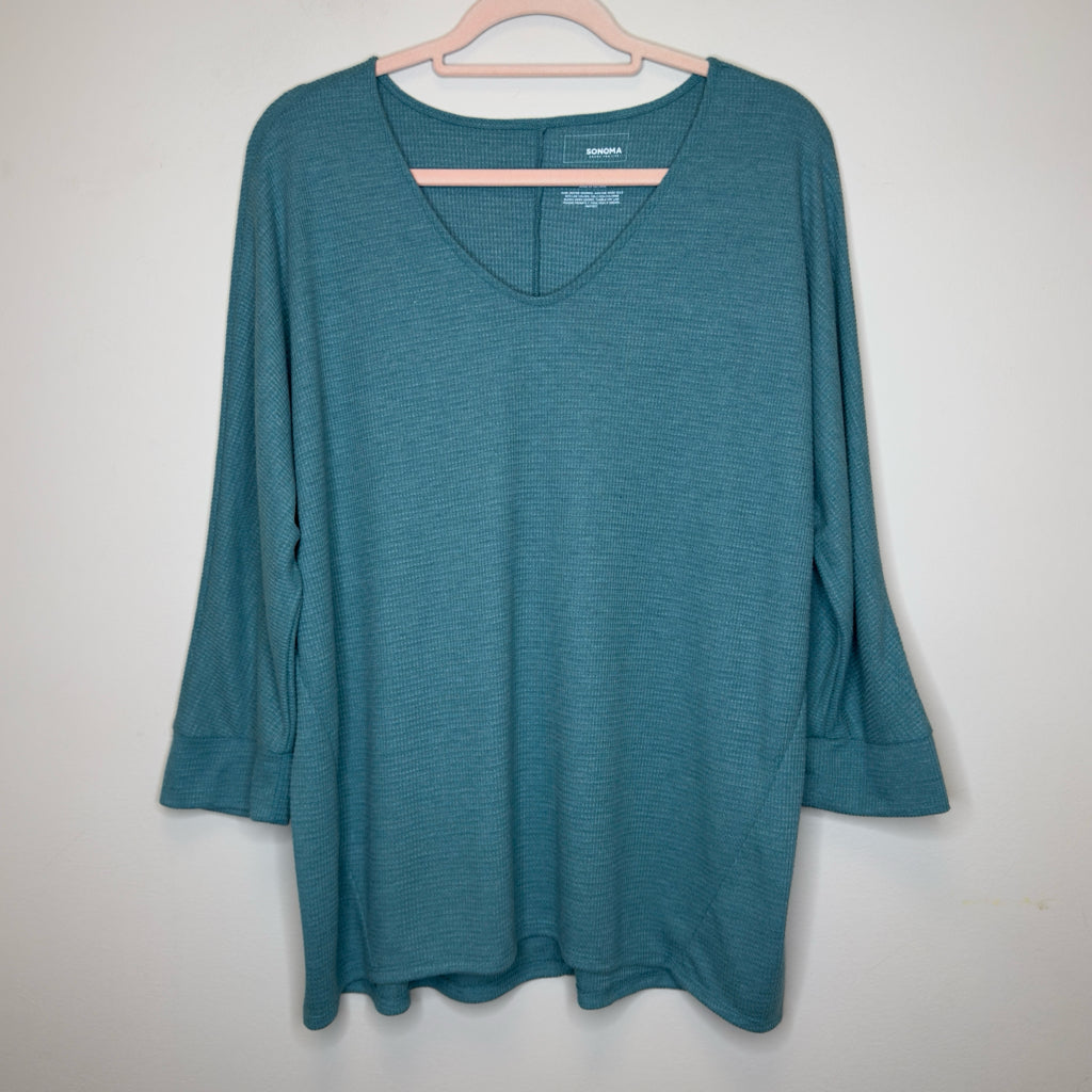 Sonoma Thermal Texture 3/4 Sleeve Top - Size XL
