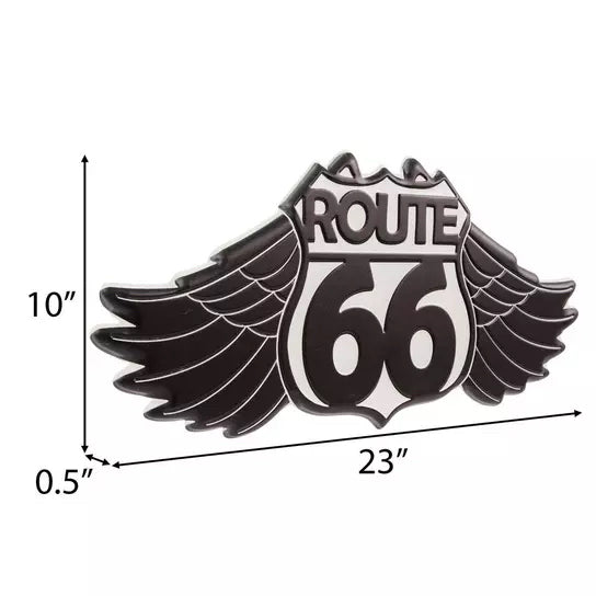 Route 66 Angel Wing Metal Wall Decor