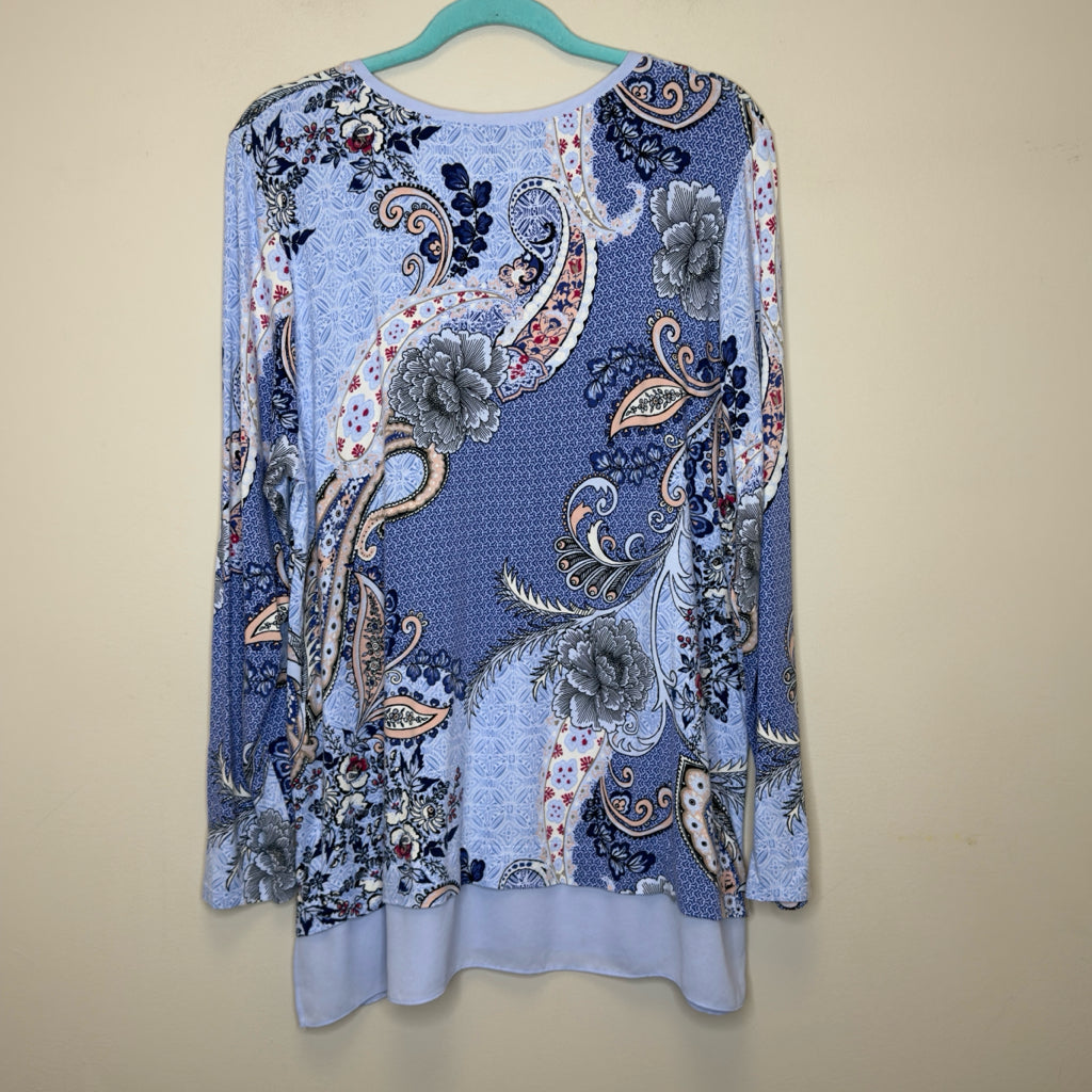 Chico's Paisley Print Tunic Top - Size Large