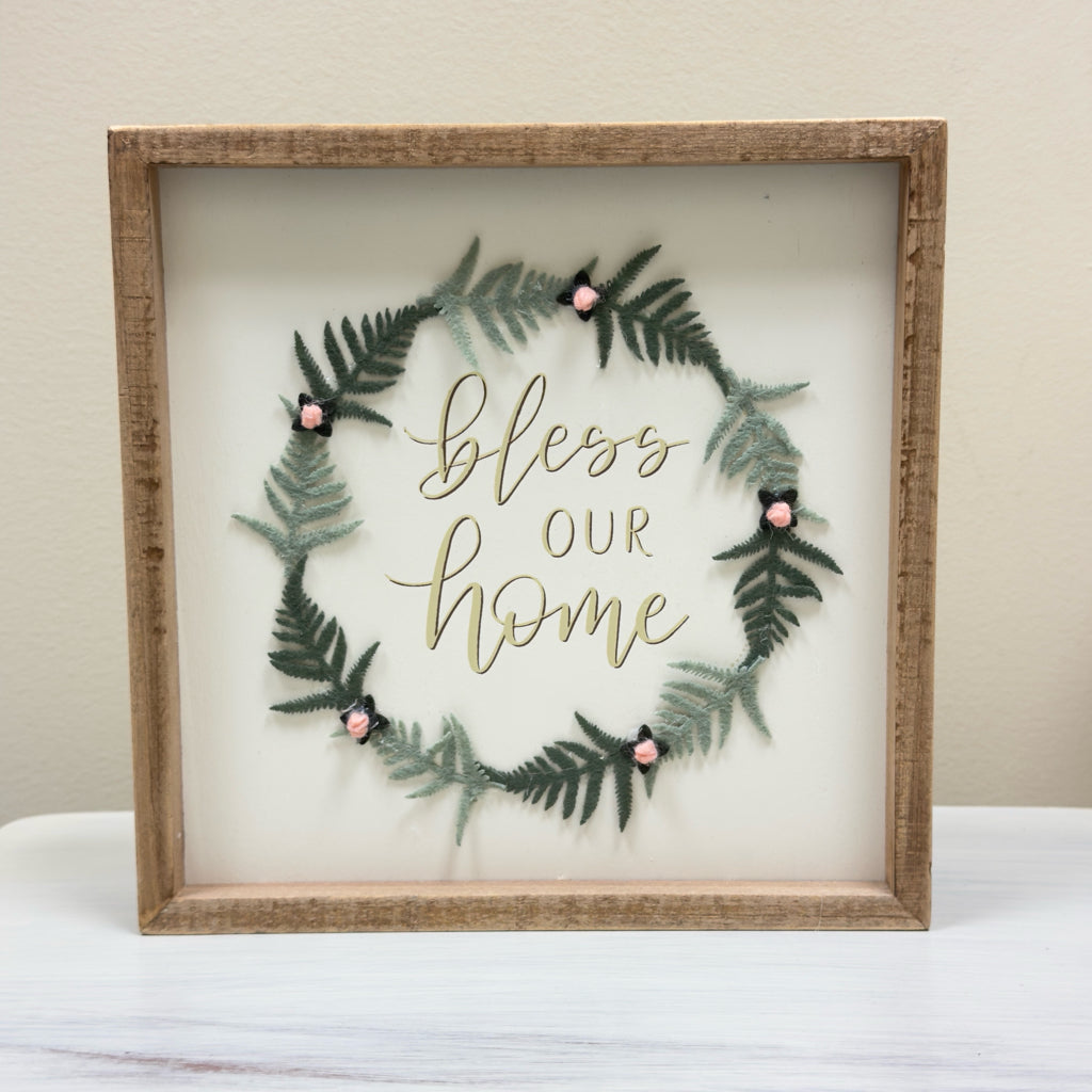 Bless Our Home Block Sign