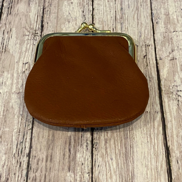 Genuine Leather Kiss Lock Coin Purse