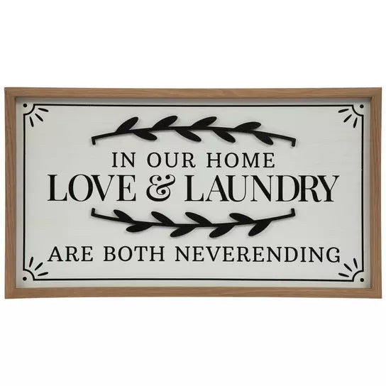 Love & Laundry Wood Wall Decor