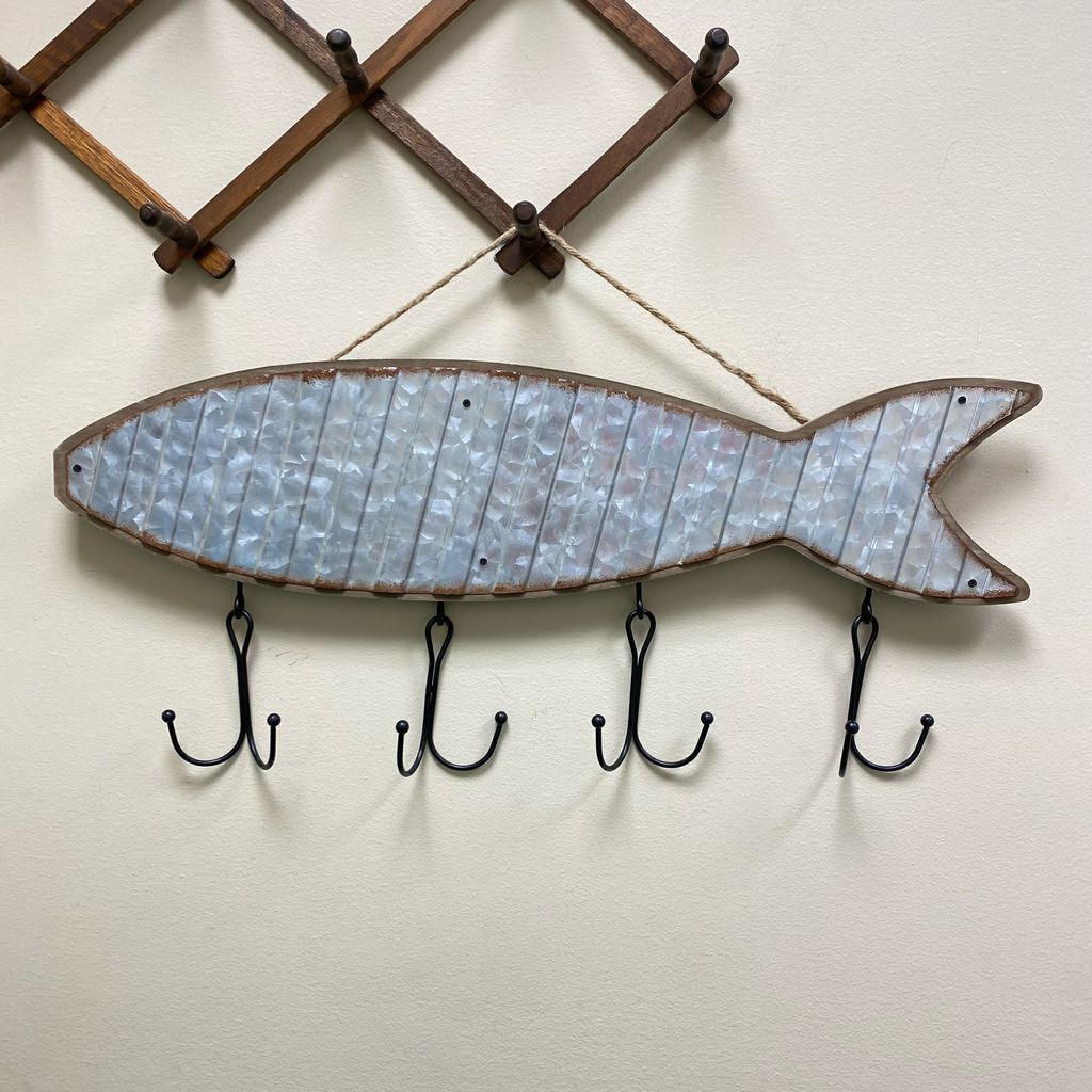 decorative fish wall hooks Fish Coat Hook Wall Decor