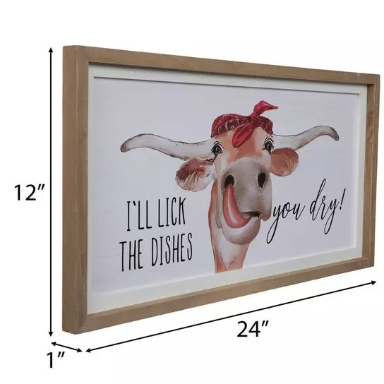 I'll Lick The Dishes Wood Wall Decor