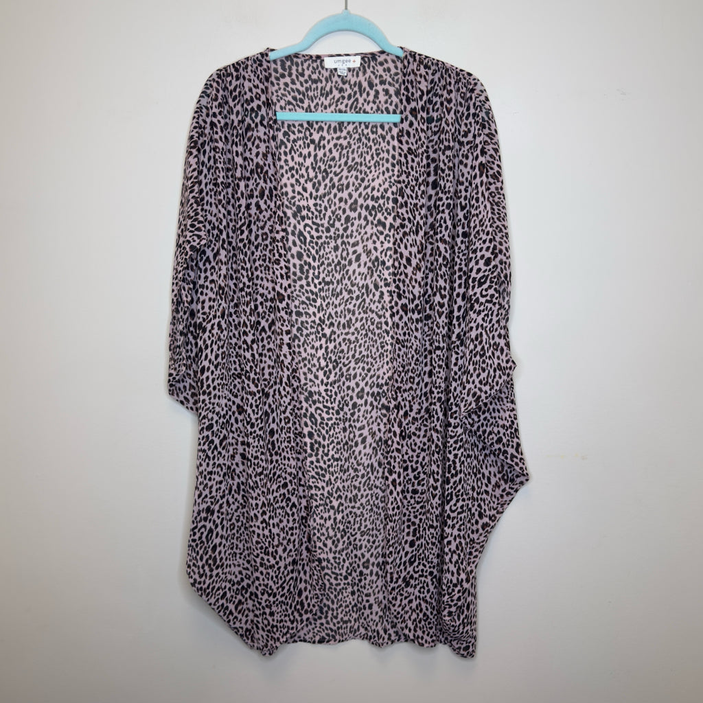 Umgee Leopard Print Kimono - Size 1X/2X