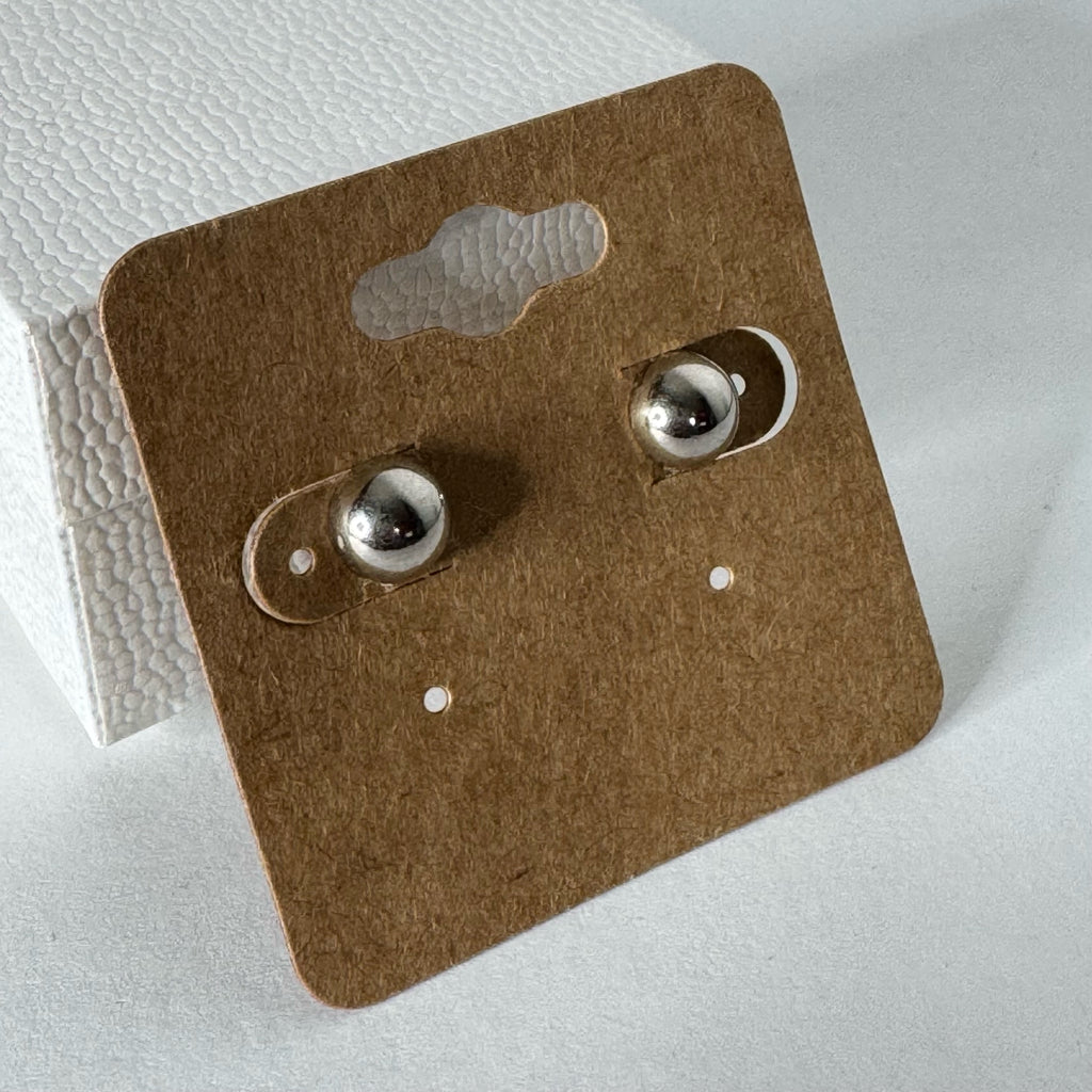Silver Ball Post Earrings