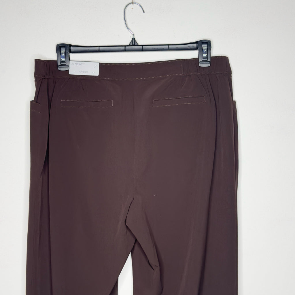 Zenergy by Chico's Neema Crop Side Snap Pants - Size Large - 14