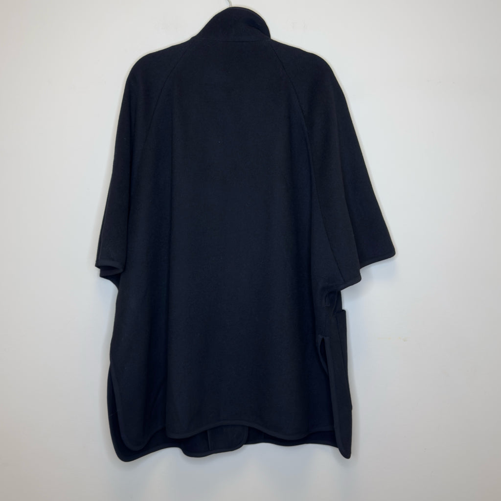 Loft Poncho Cape Wool Blend Zip Up Jacket - Size Large