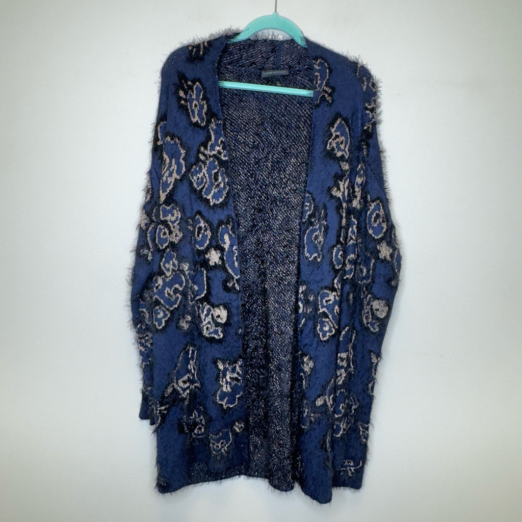 Lane Bryant Metallic Long Line Eyelash Fuzzy Cardigan - Size 18/20 (2X)