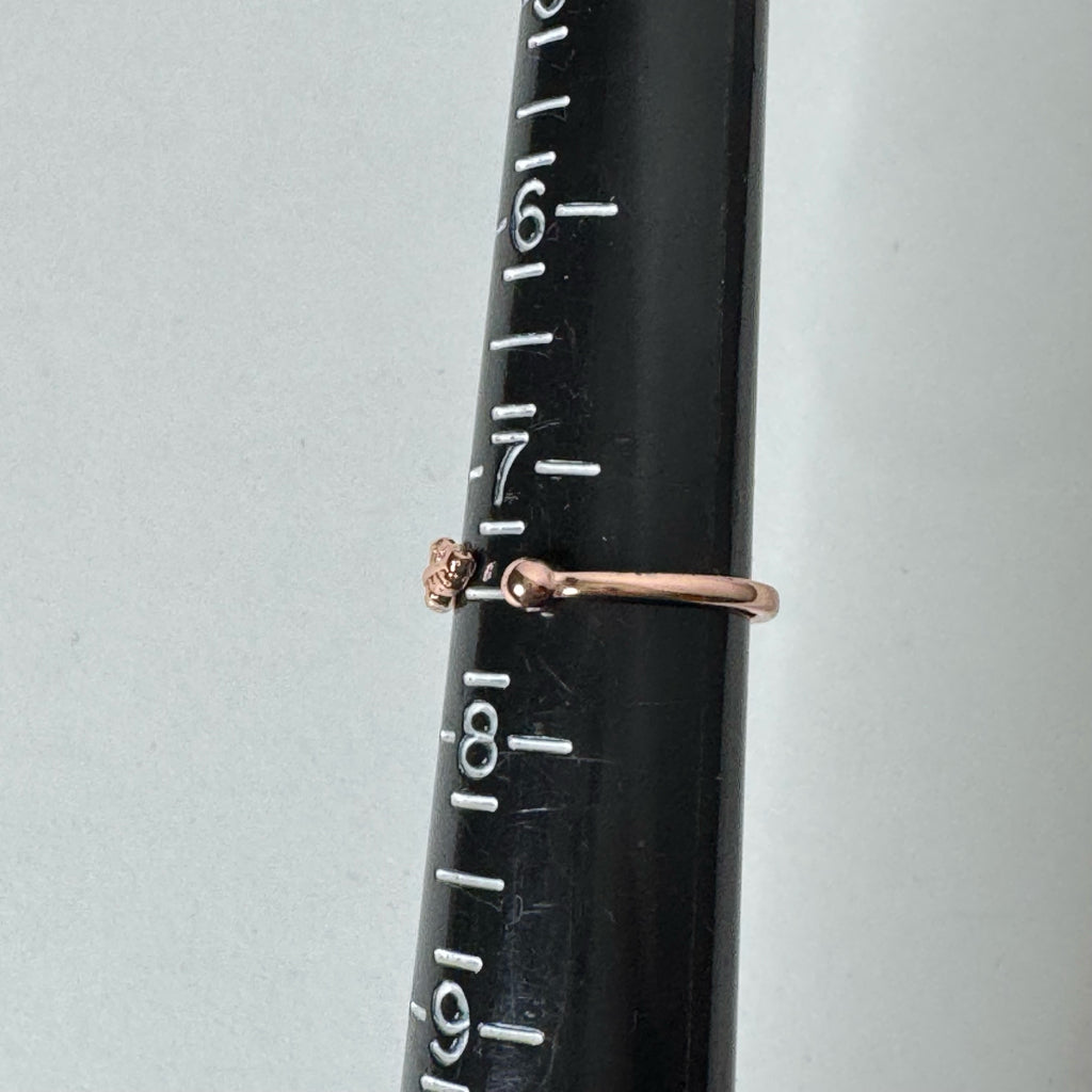 Rose Gold Feather Wrap Ring - Size 7