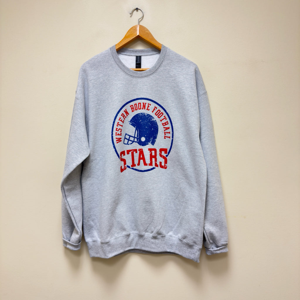 Western Boone Football Crewneck Sweatshirt - Size Medium
