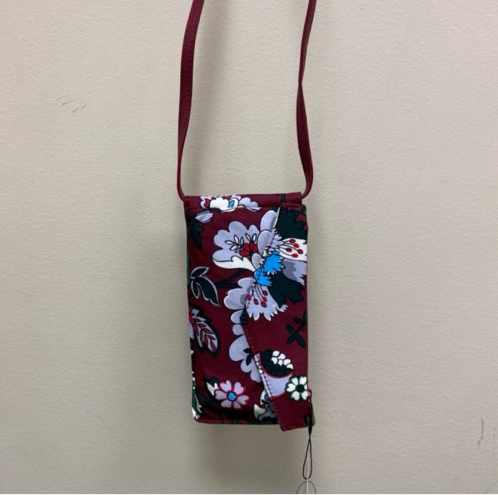 Vera Bradley Iconic RFID Envelope Crossbody Bordeaux Blooms