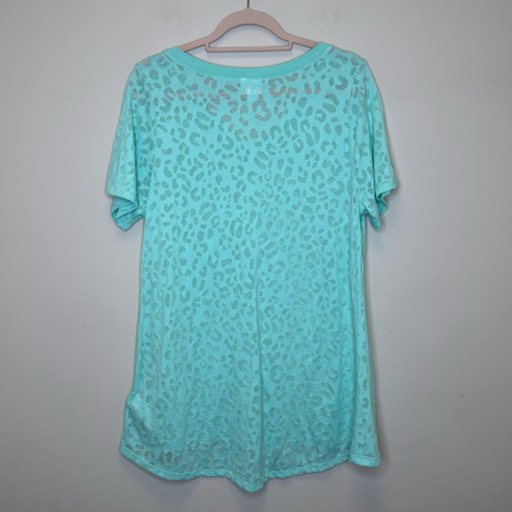 Lularoe Leopard Burnout Tee - Size XL