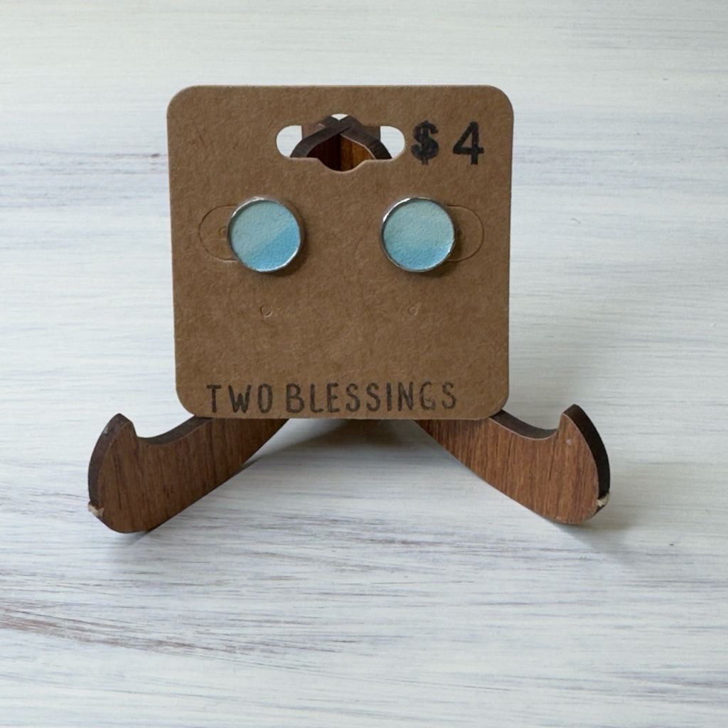 Two Blessings Earrings - Blue
