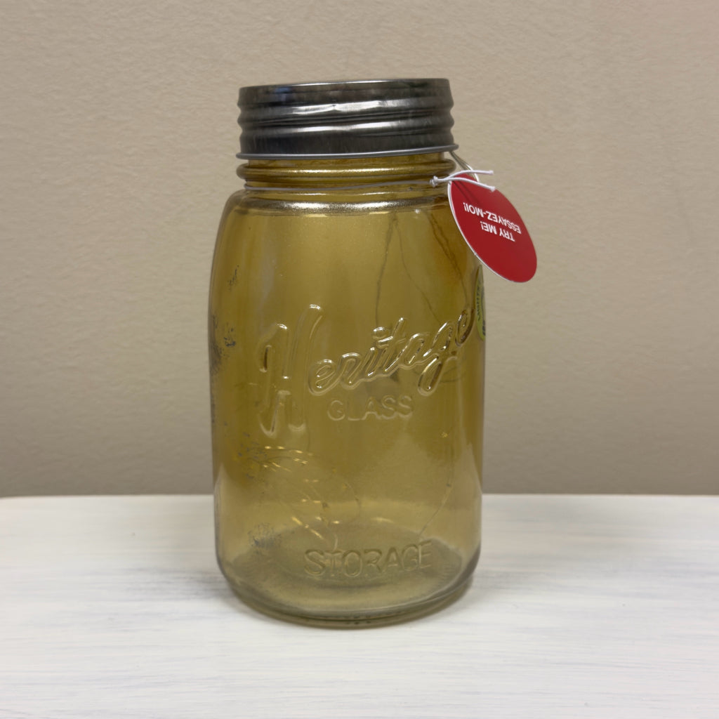 Yellow Glass Heritage Light Up Jar