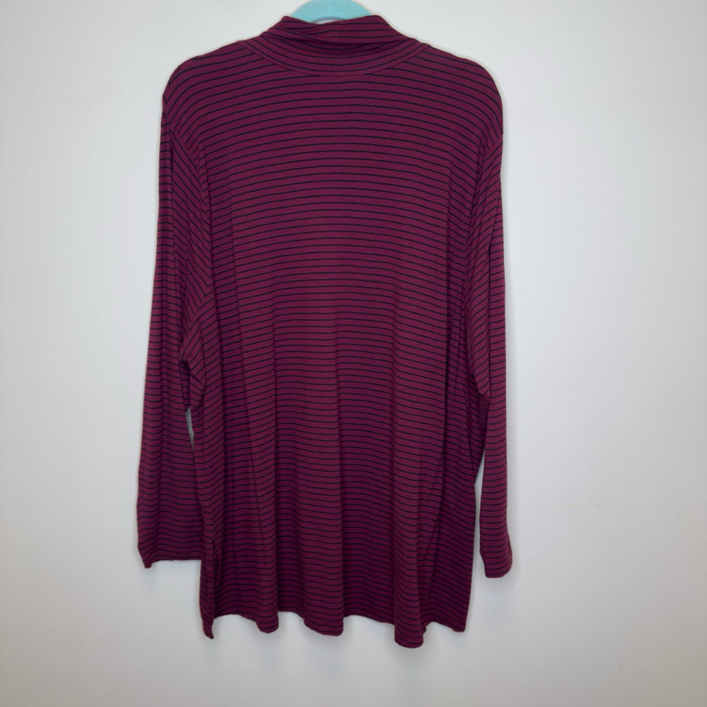 J.Jill Turtleneck Striped Top - Size 3X