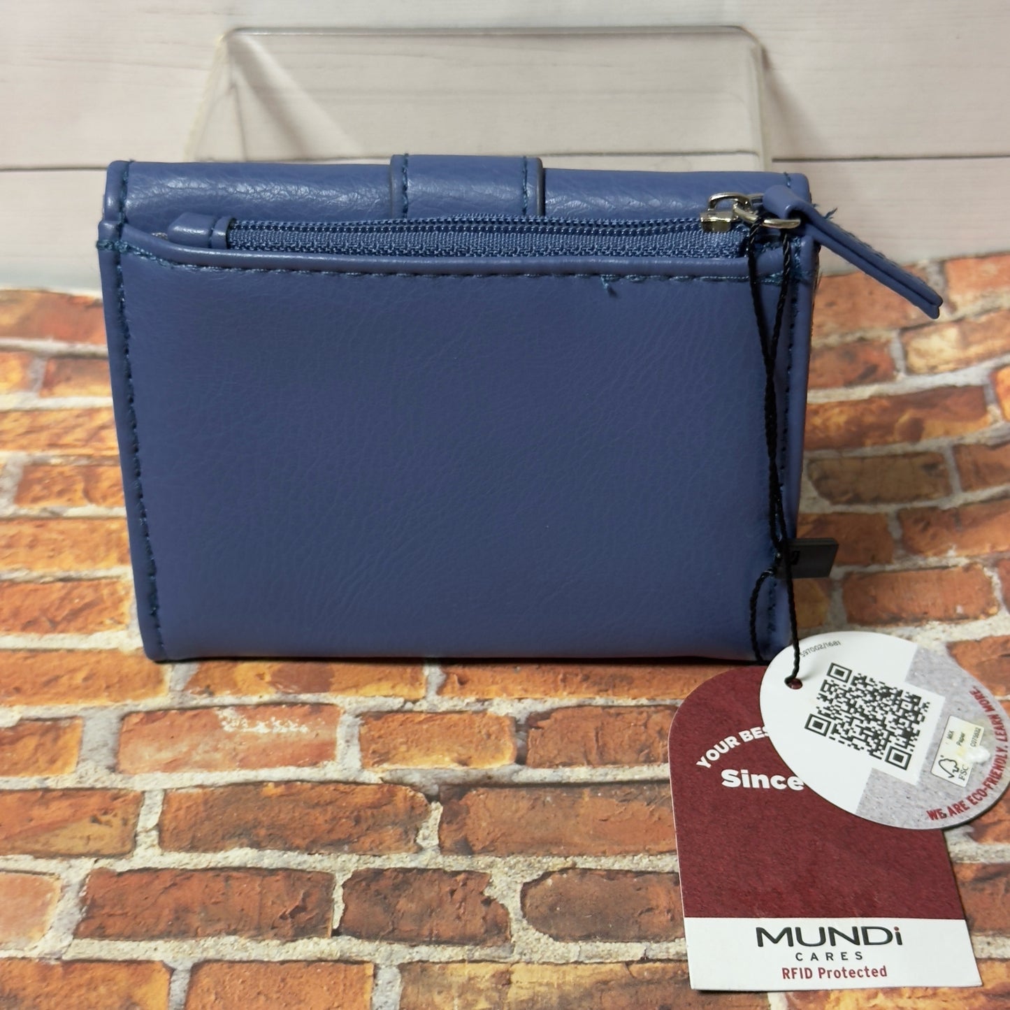 Mundi Anna Mini Trifold RFID Wallet - Blue