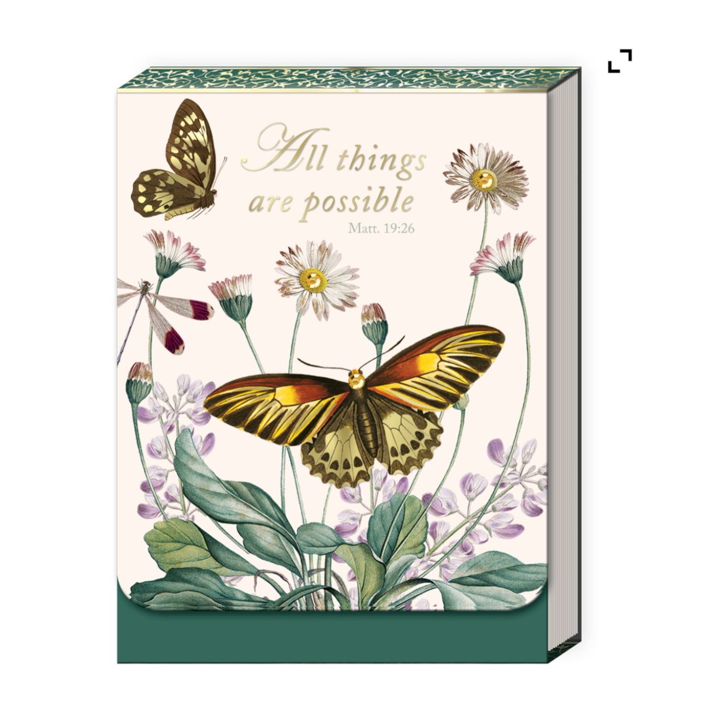 All Things Are Possible Daisy Butterflies Pocket Notepad