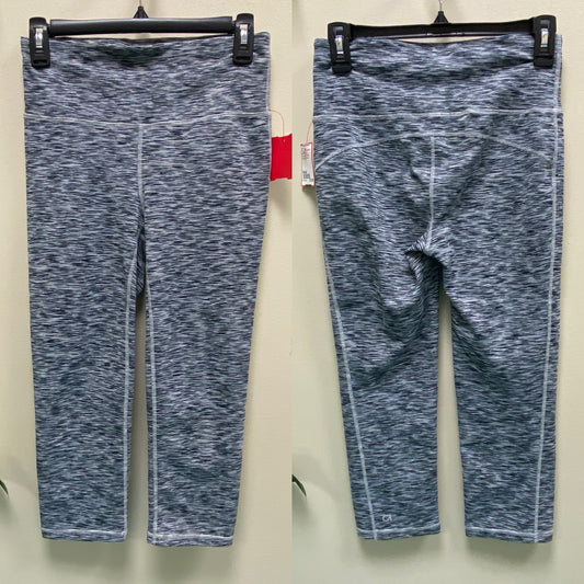 GapFit GFast Navy Blue & White Space Dye Athletic Crop Pants - Size Small
