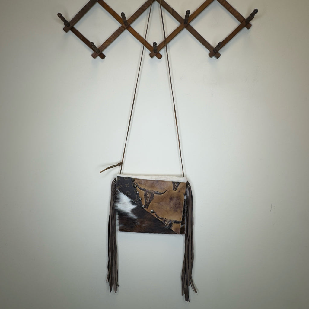 Handcrafted Fringe & Cowhide Handbag