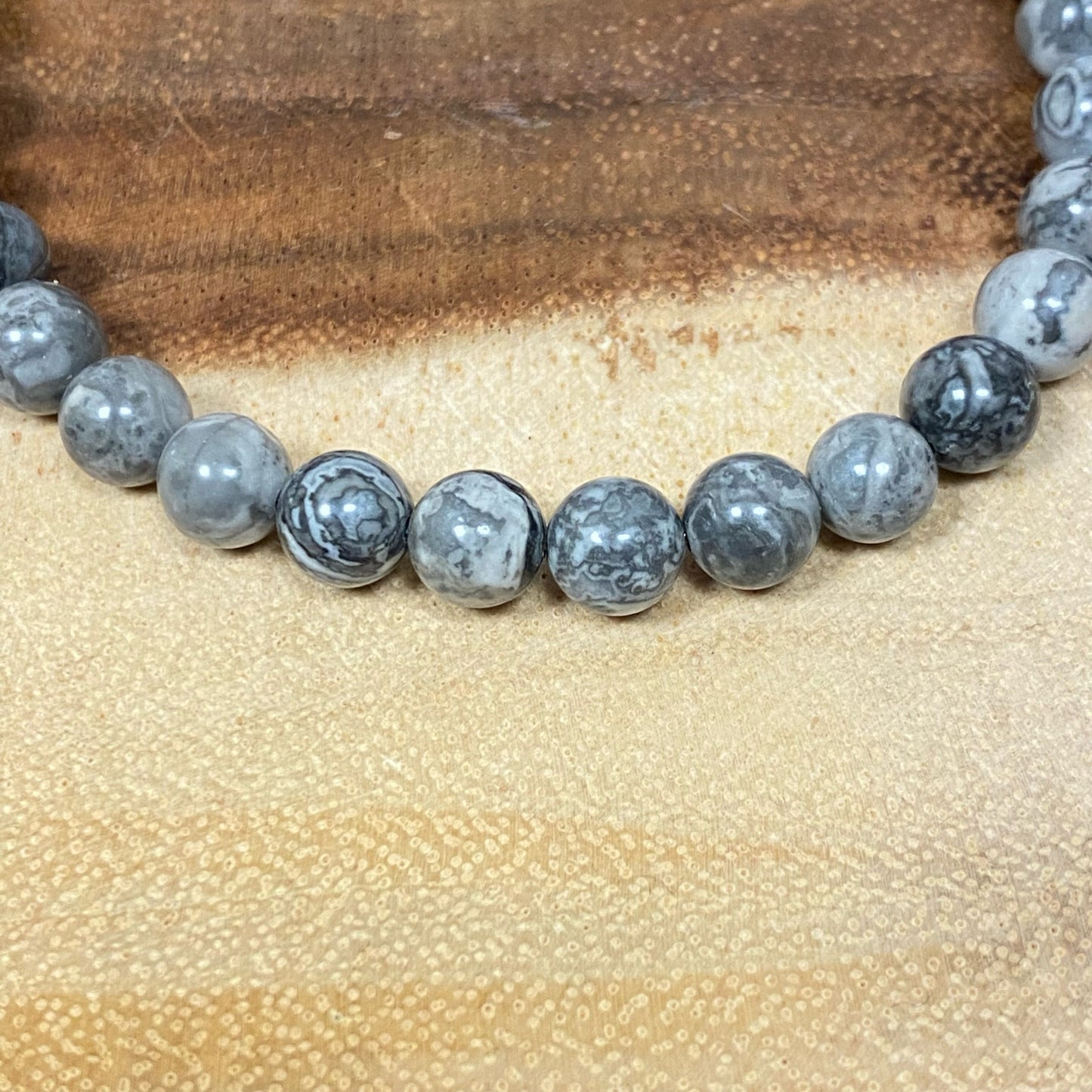 Inga Ann's Picture Jasper Beaded Bracelet