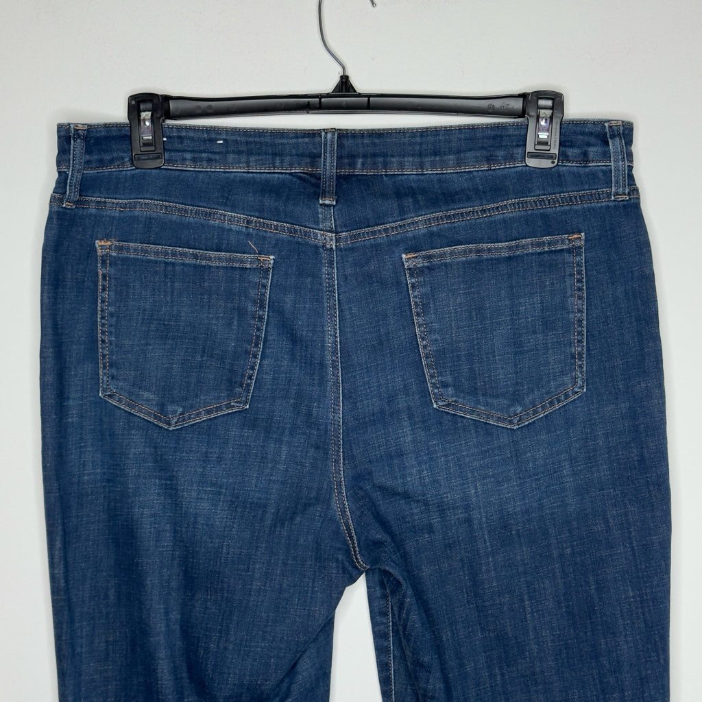 Chico's So Slimming Girlfriend Slim Leg Crop Jeans - Size 14