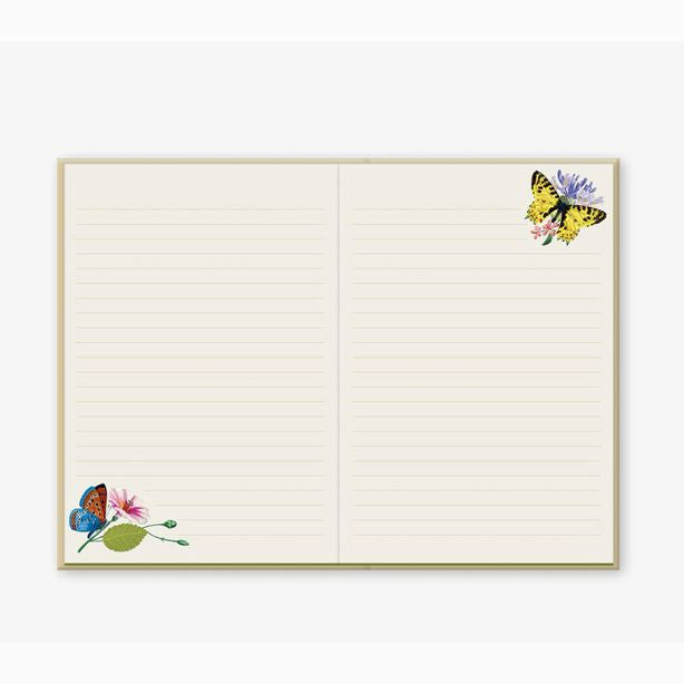 Vintage Floral Butterflies Hardcover Journal
