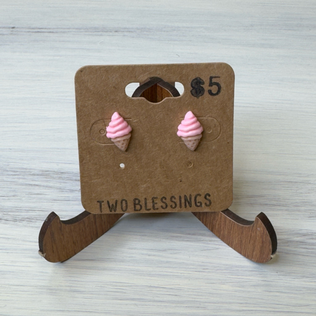 Two Blessings Earrings - Ice Cream Cone