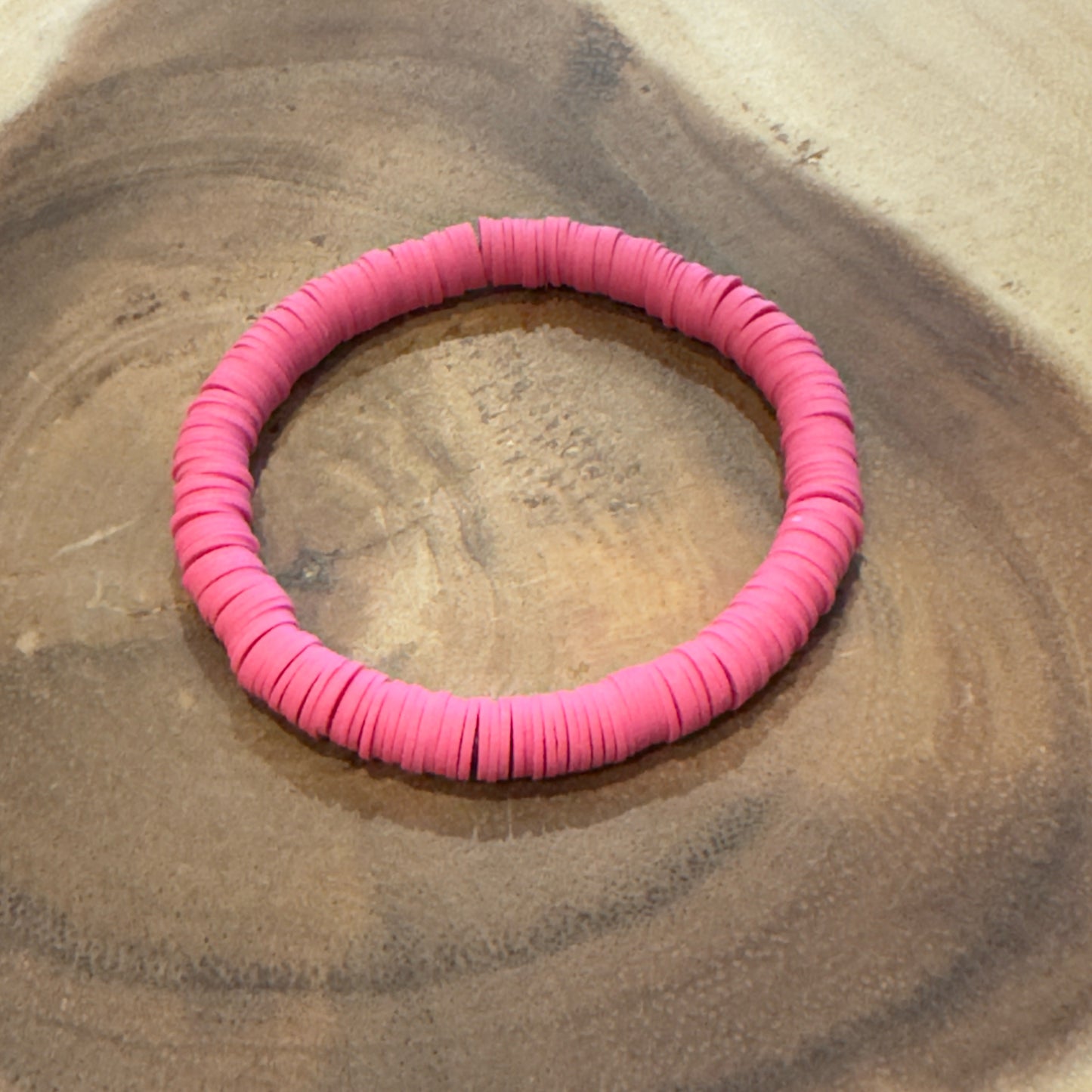 Inga Ann's Pink Heishi Beaded Bracelet