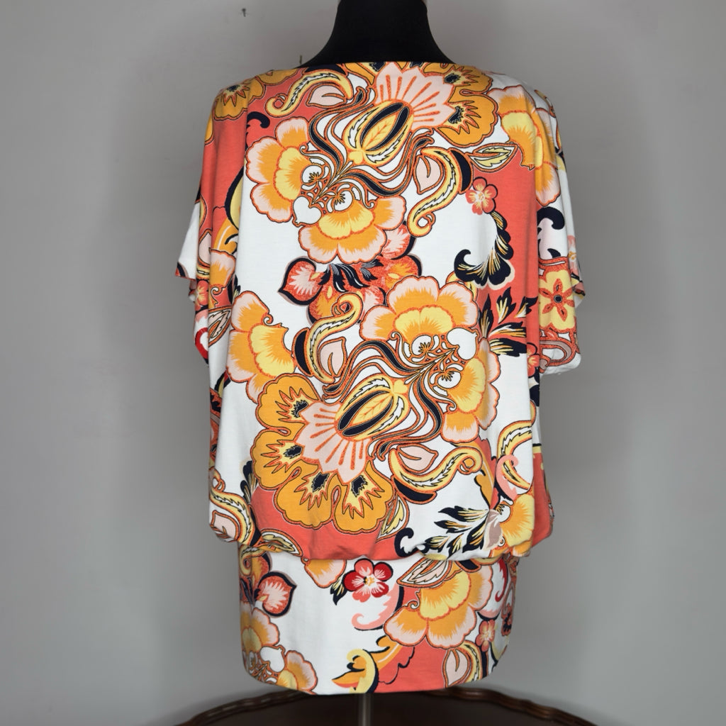 Chico's Touch of Cool Banded Hem Top - Size Large