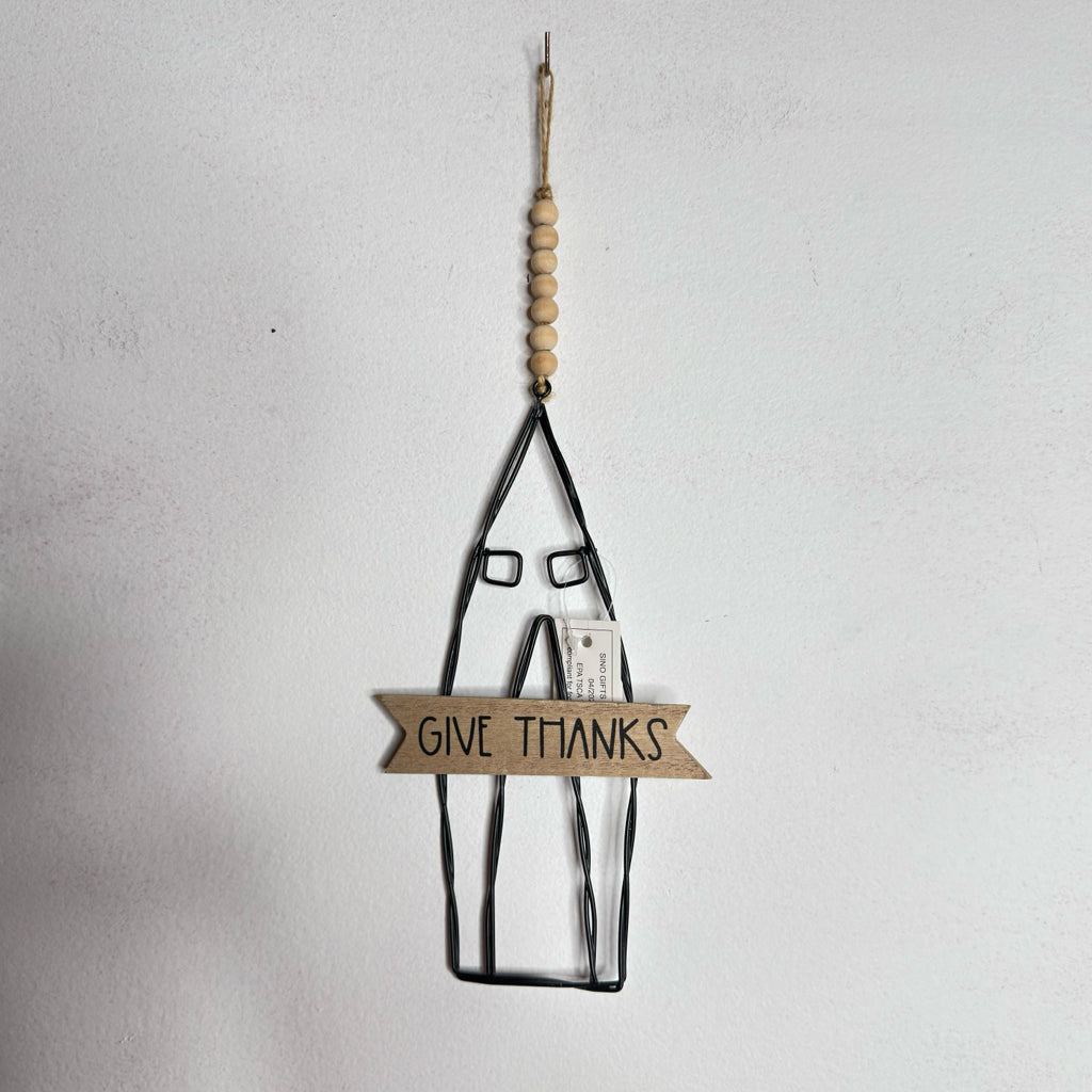 Give Thanks Hanging Sign