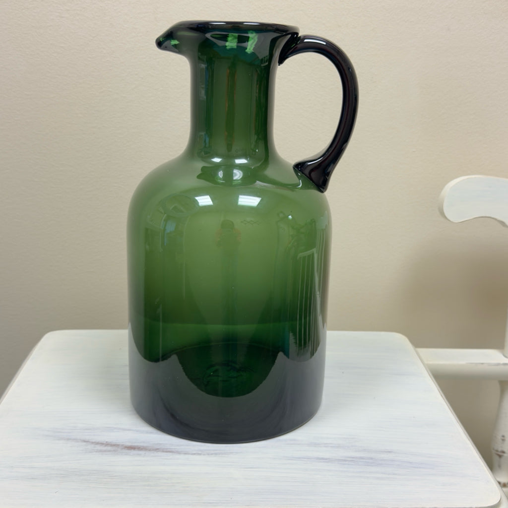 Green Glass Pitcher