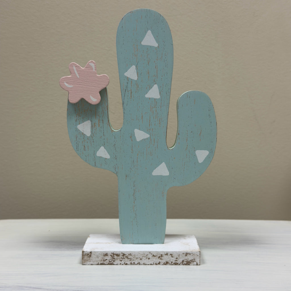 Chalk Painted Cactus Decor