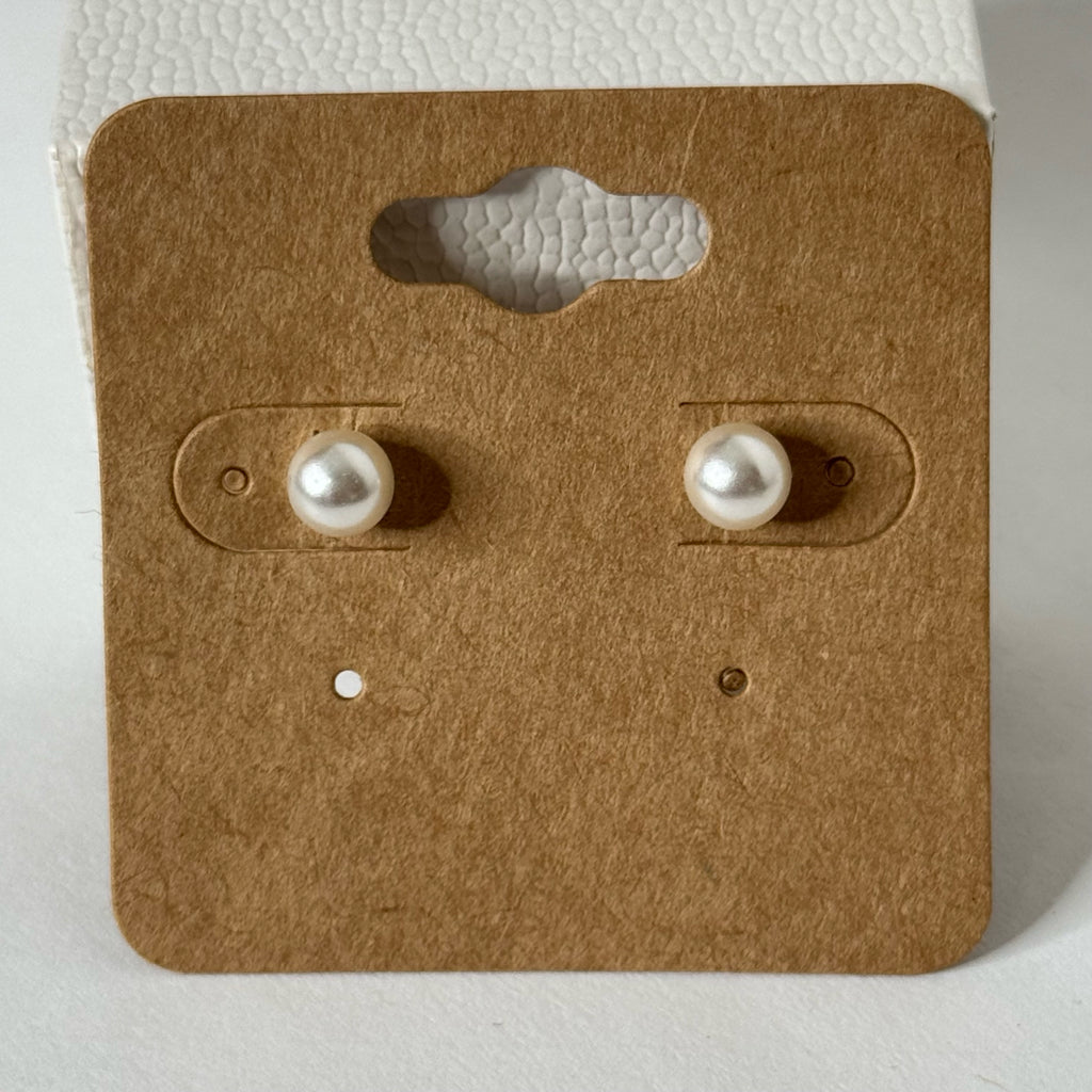 Simulated Pearl Stud Earrings
