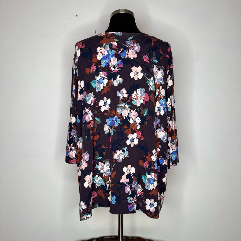 J.Jill Wearever Floral Tee - Size 2X