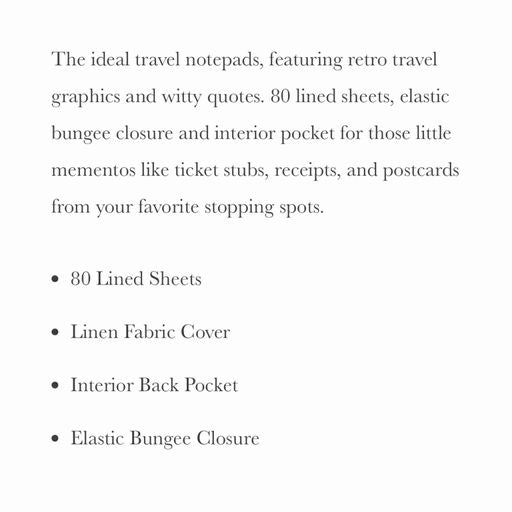 Happy Camper Fabric Covered Linen Covered List Pad