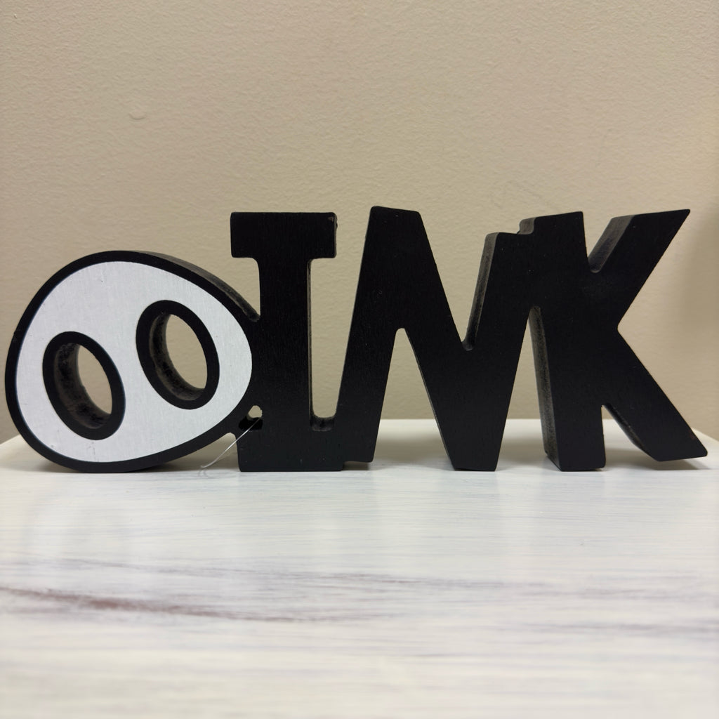 Oink Block Sign