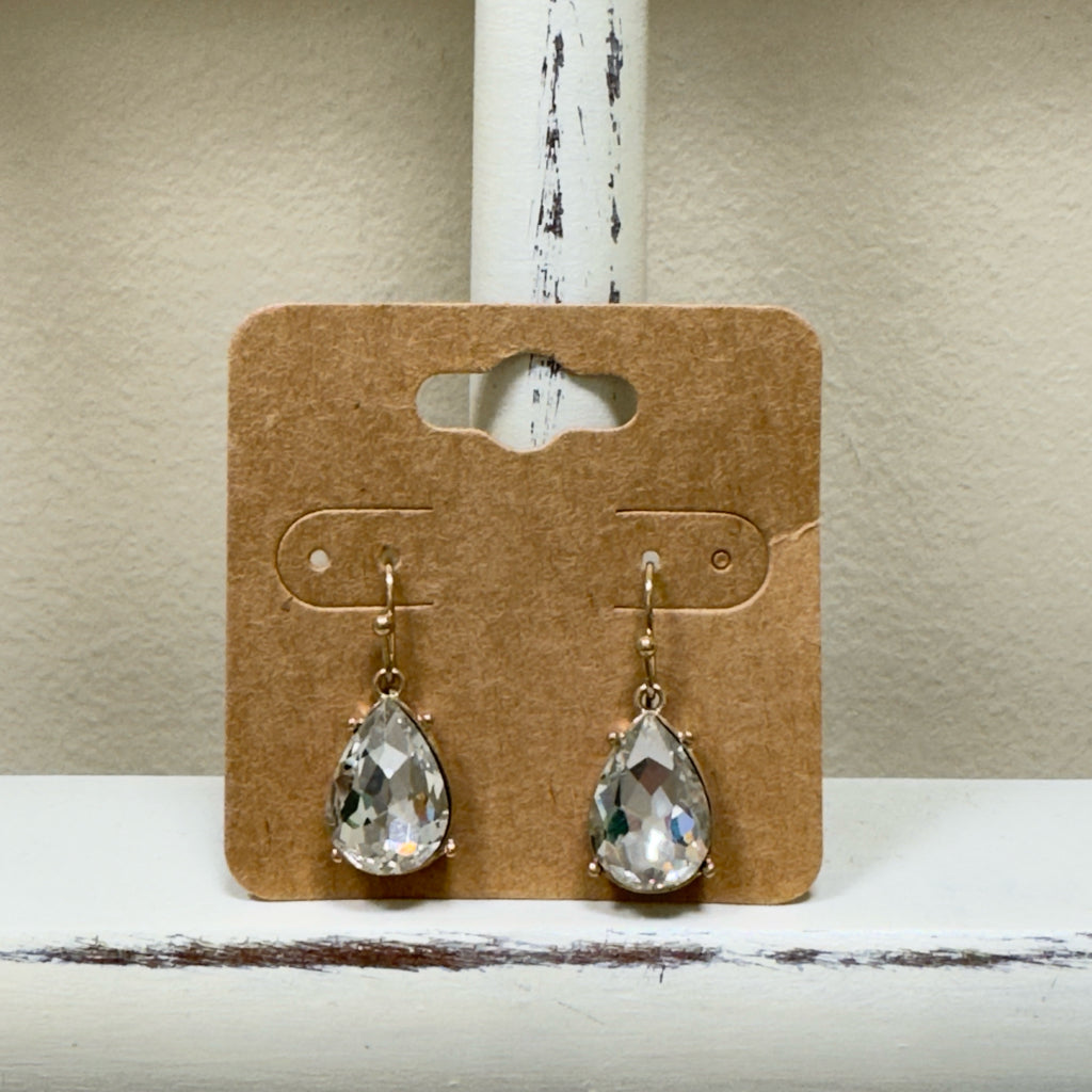 Clear/Gold Earrings