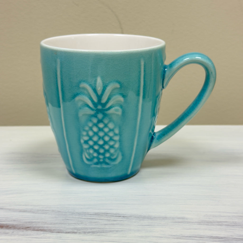 Turquoise Pineapple Coffee Cup