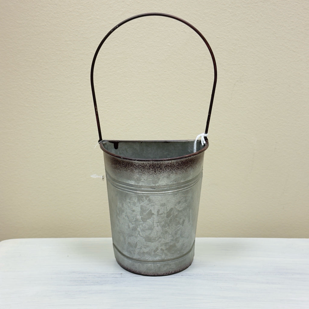 metal bucket hanging planter Bucket Metal Wall Planter