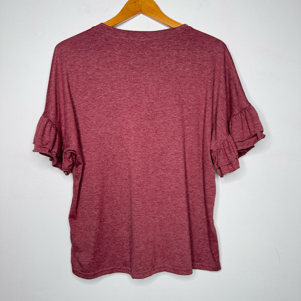 Ruffle Sleeve Tee - Size XL