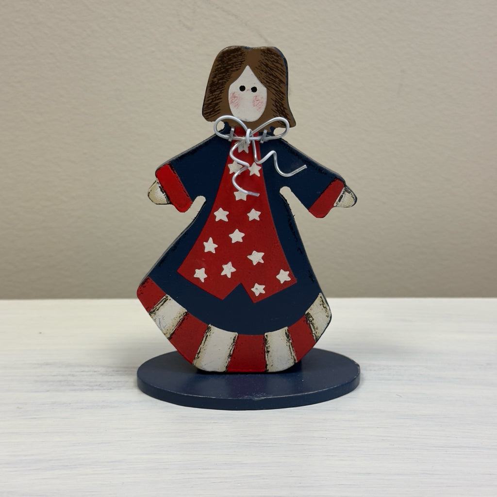 Primitive Red, White & Blue Woman