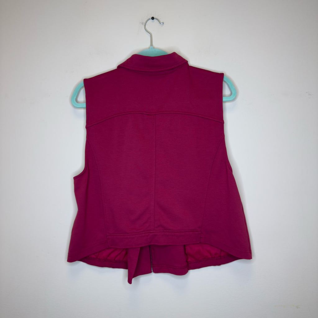 Torrid Raspberry Red Cropped Motto Vest - Size 2X