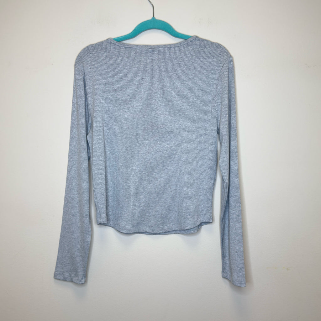 Lou & Grey Ribbed Long Sleeve Top - Size Large