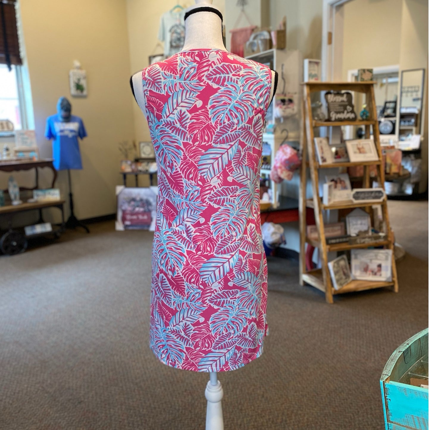 Peach Love Tropical Print Swimsuit Cover-Up - Size Small