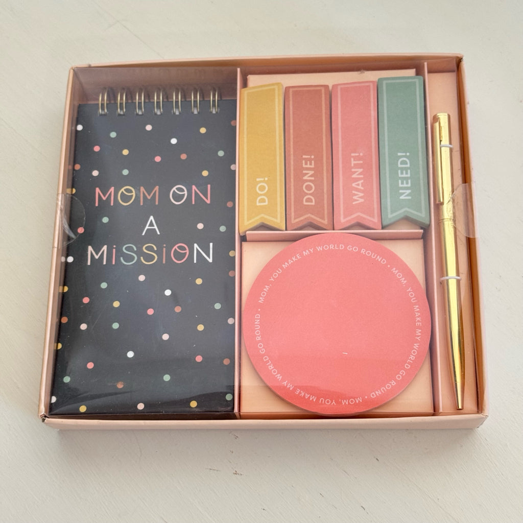 Mom On A Mission Stationary Set