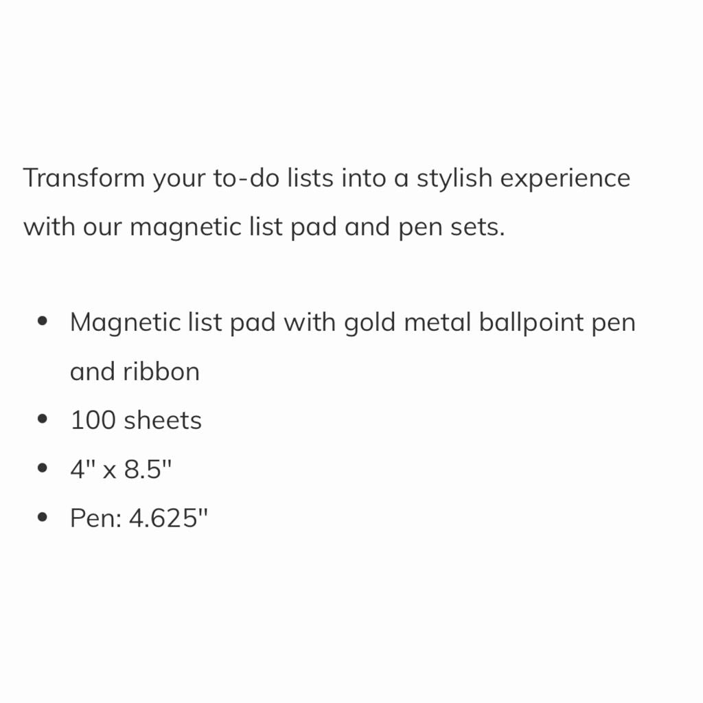 Stethoscope Magnetic List Pad With Pen