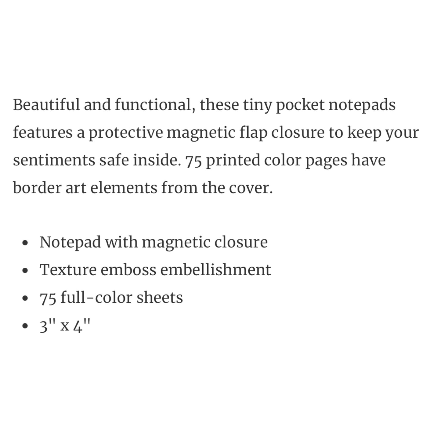 Rose Pocket Notepad
